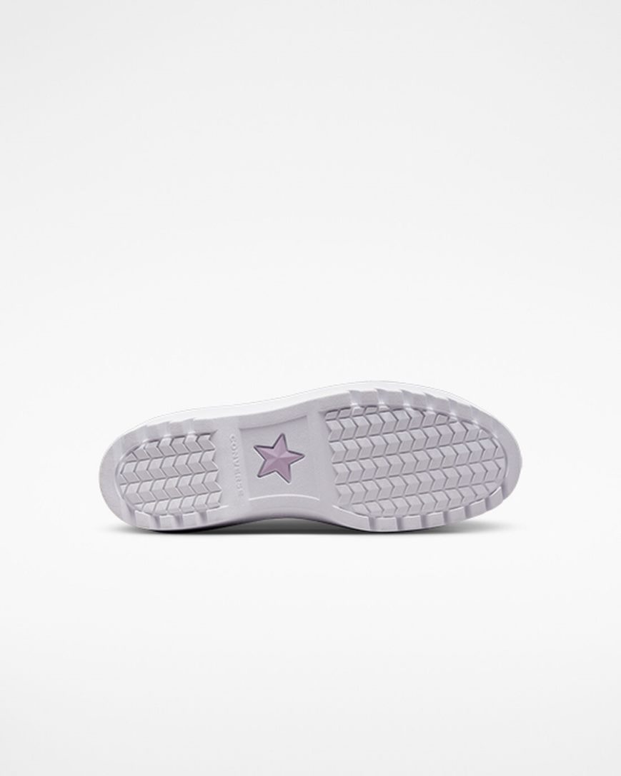 Pantofi Platforma Fete Converse Chuck Taylor All Star Lugged Lift Glitter Inalti Violet Albi Negrii | RO F13UDV035